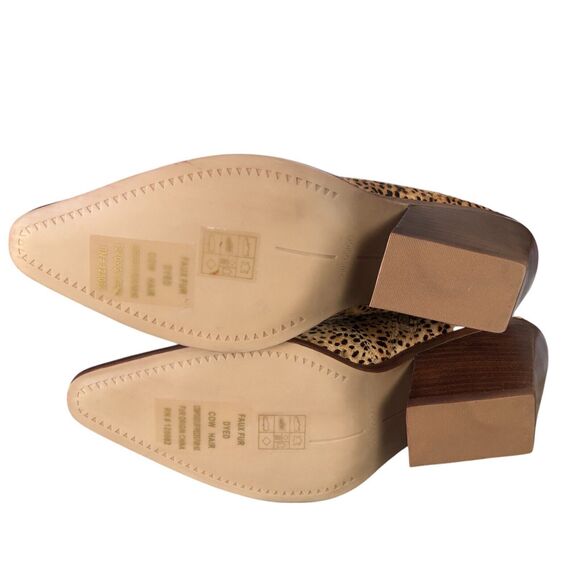 Dolce Vita Western Almond Toe Calf Hair Leopard $170 Block Heel Bootie Sz 9 NEW - Picture 9 of 15